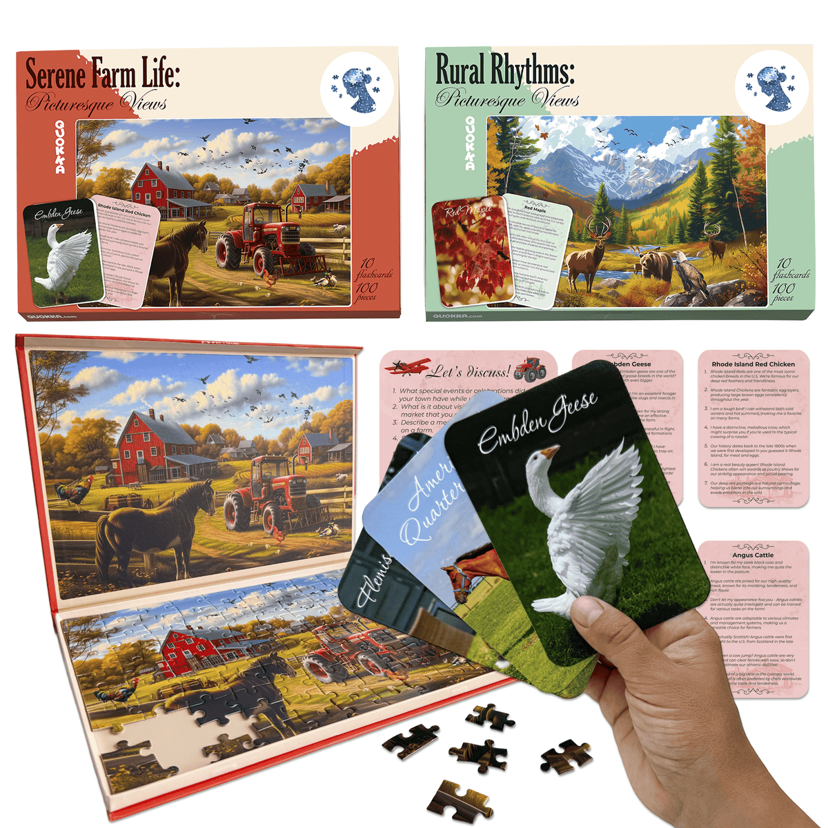 100 Pieces Dementia Puzzles for Elderly 3SET Large Piece Activities Products for Seniors Alzheimers Jigsaw Puzzle Games for Adults Picturesque Views
