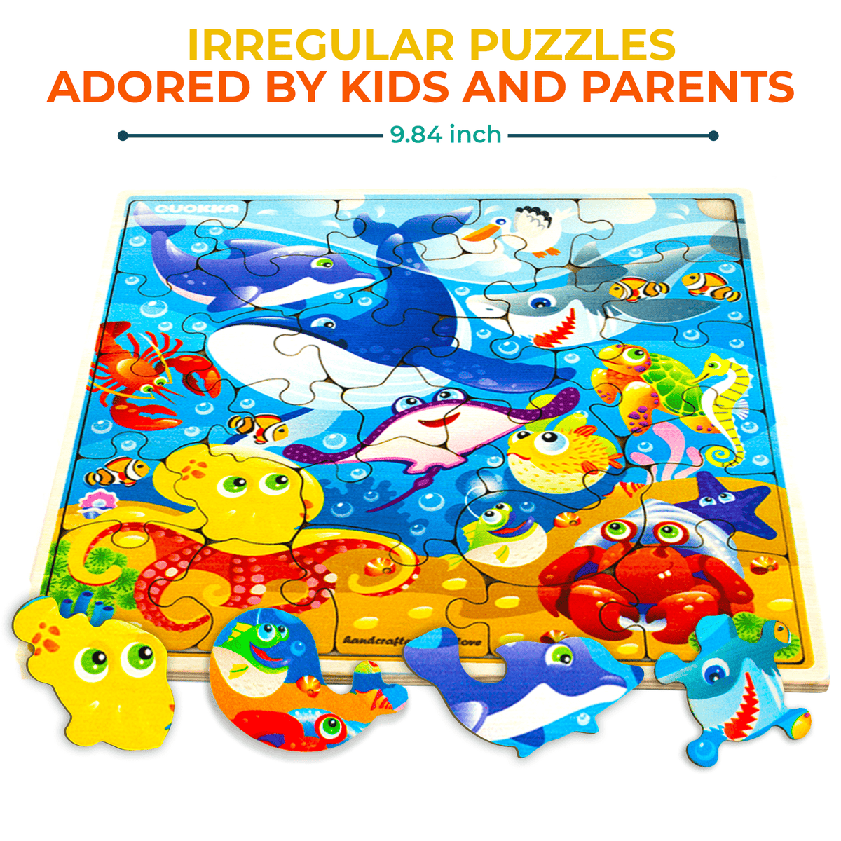 28 Pieces Wooden Puzzles Ocean