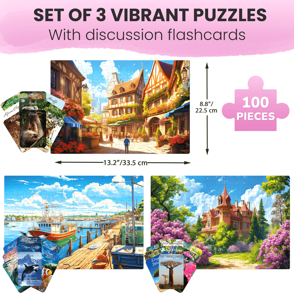 100 Pieces Dementia Puzzles for Elderly