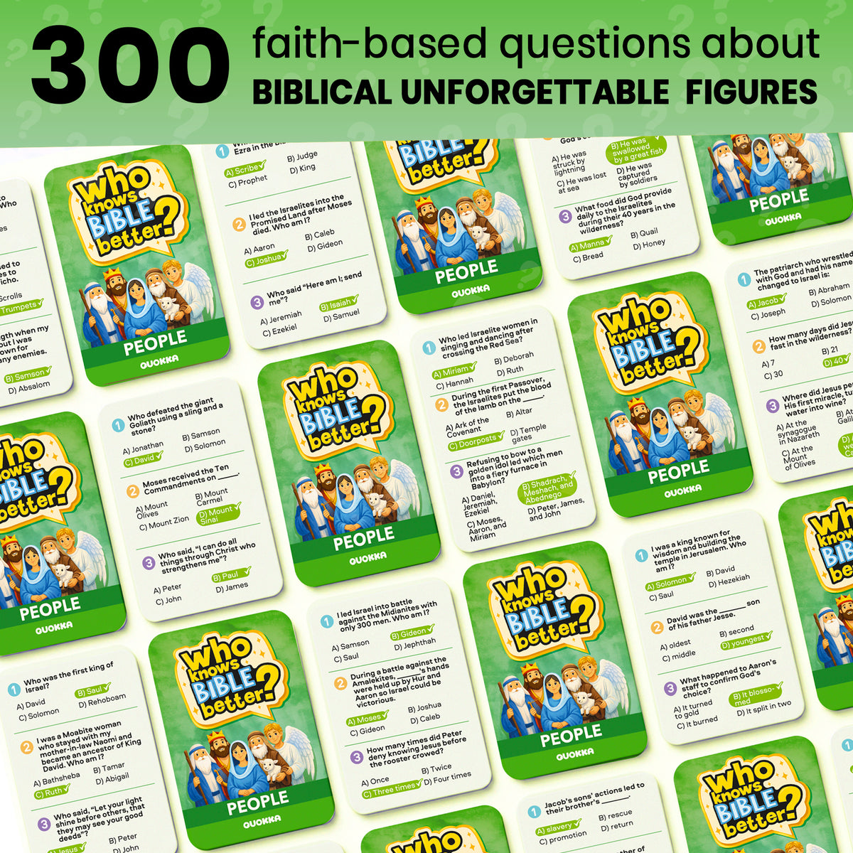 Trivia Card Game - Who Knows Bible Better? Bible Figures