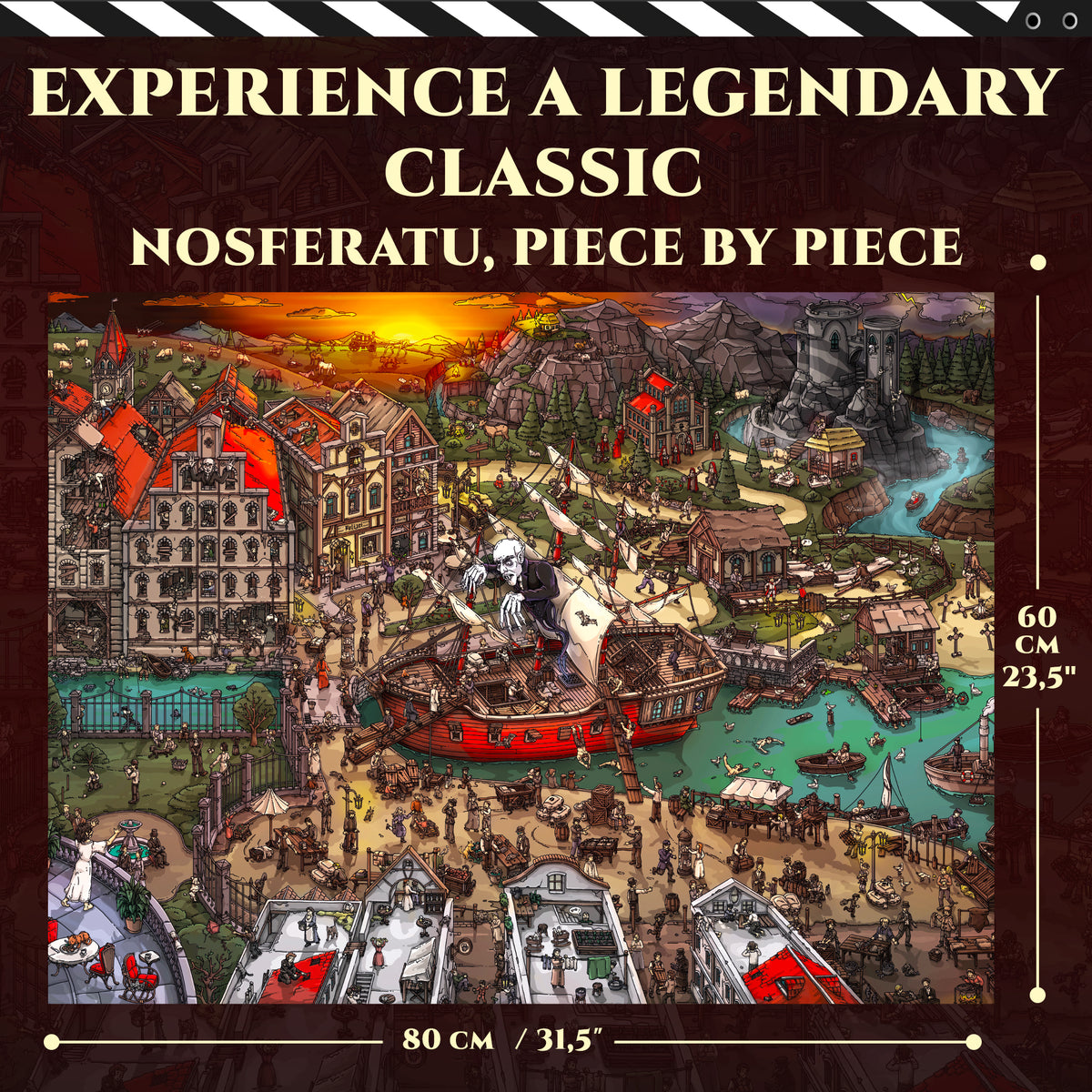 1000 Pcs Puzzle for Adults with Hidden Tasks | Nosferatu 1922