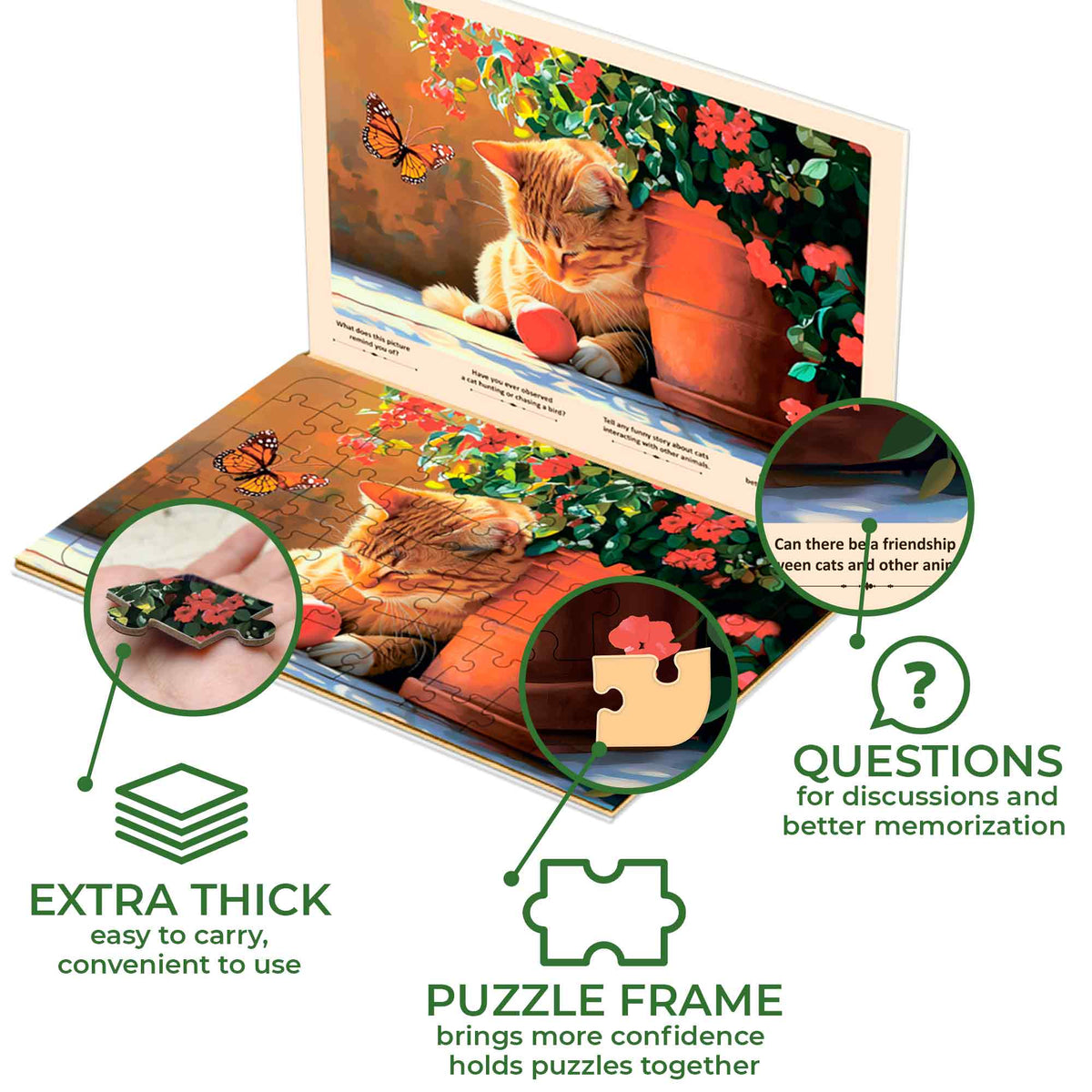 63 Dementia Puzzles for Elderly | Birds and Cats