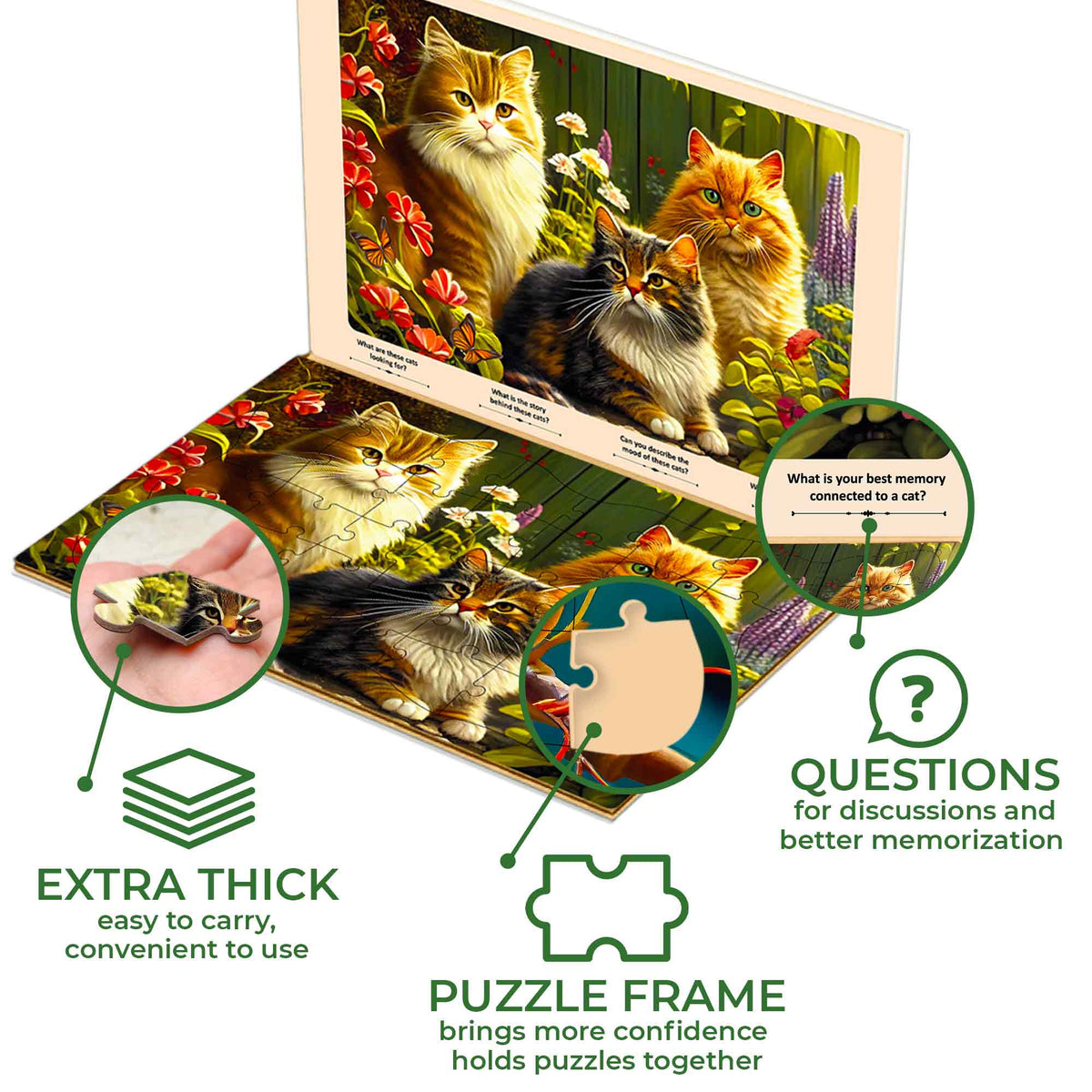 35 Piece Dementia Puzzles for Elderly | Birds, Dogs & Cats