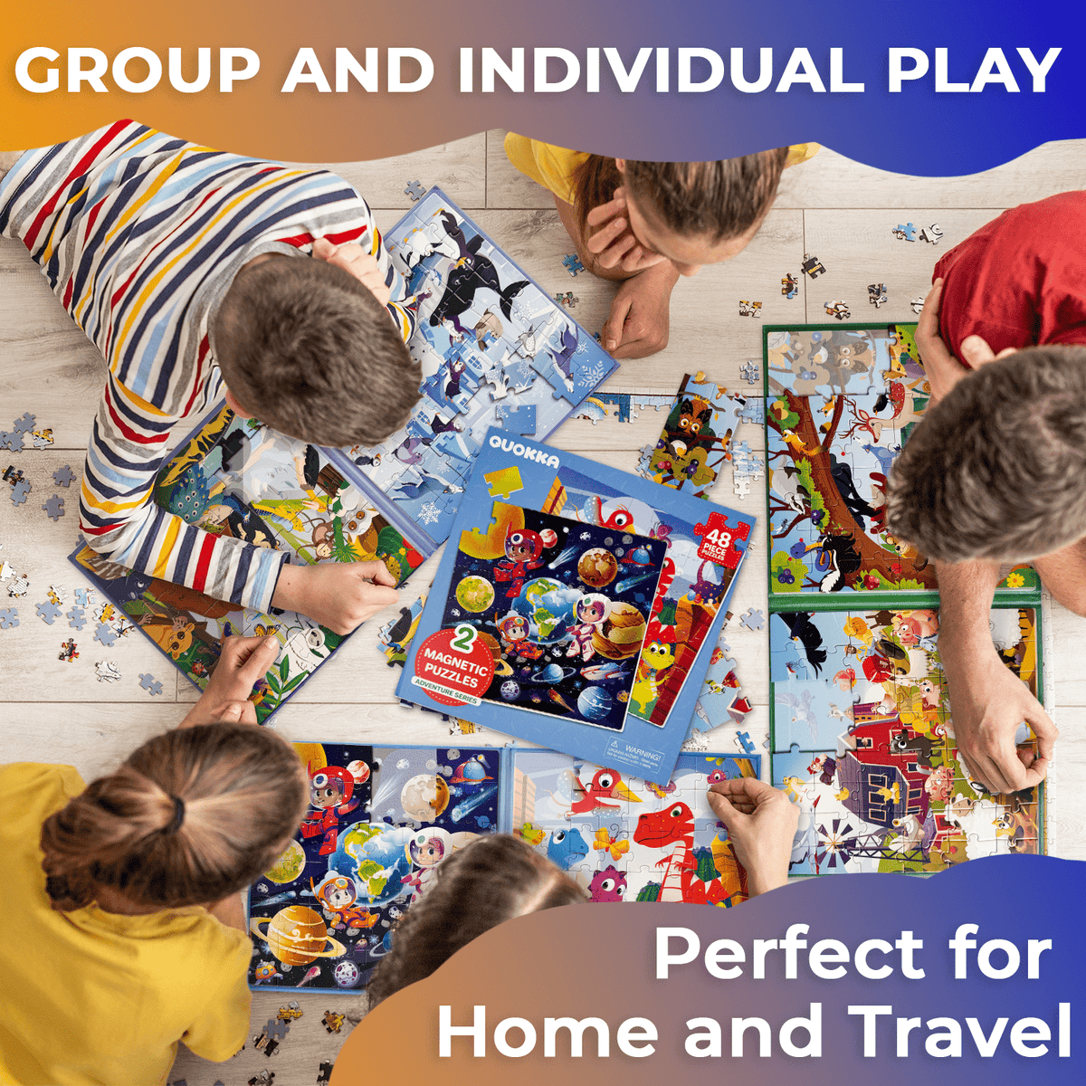 Magnetic Book 2x48 Piece Puzzles for Kids