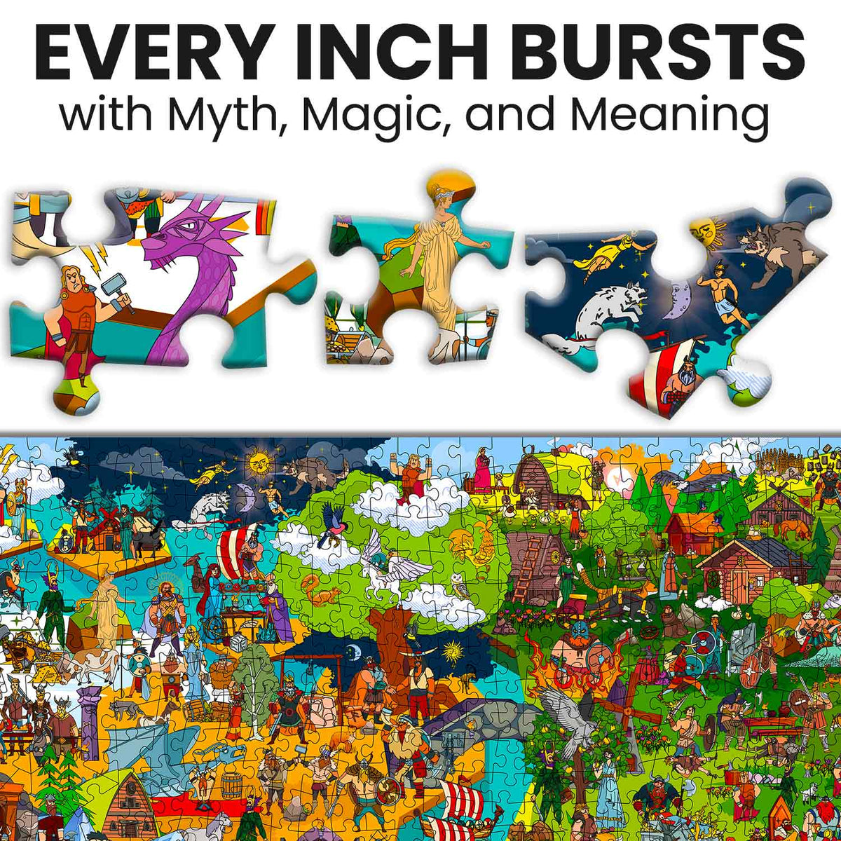Bundle Set 3x1000 Piece Puzzle for Adults with Hidden Tasks