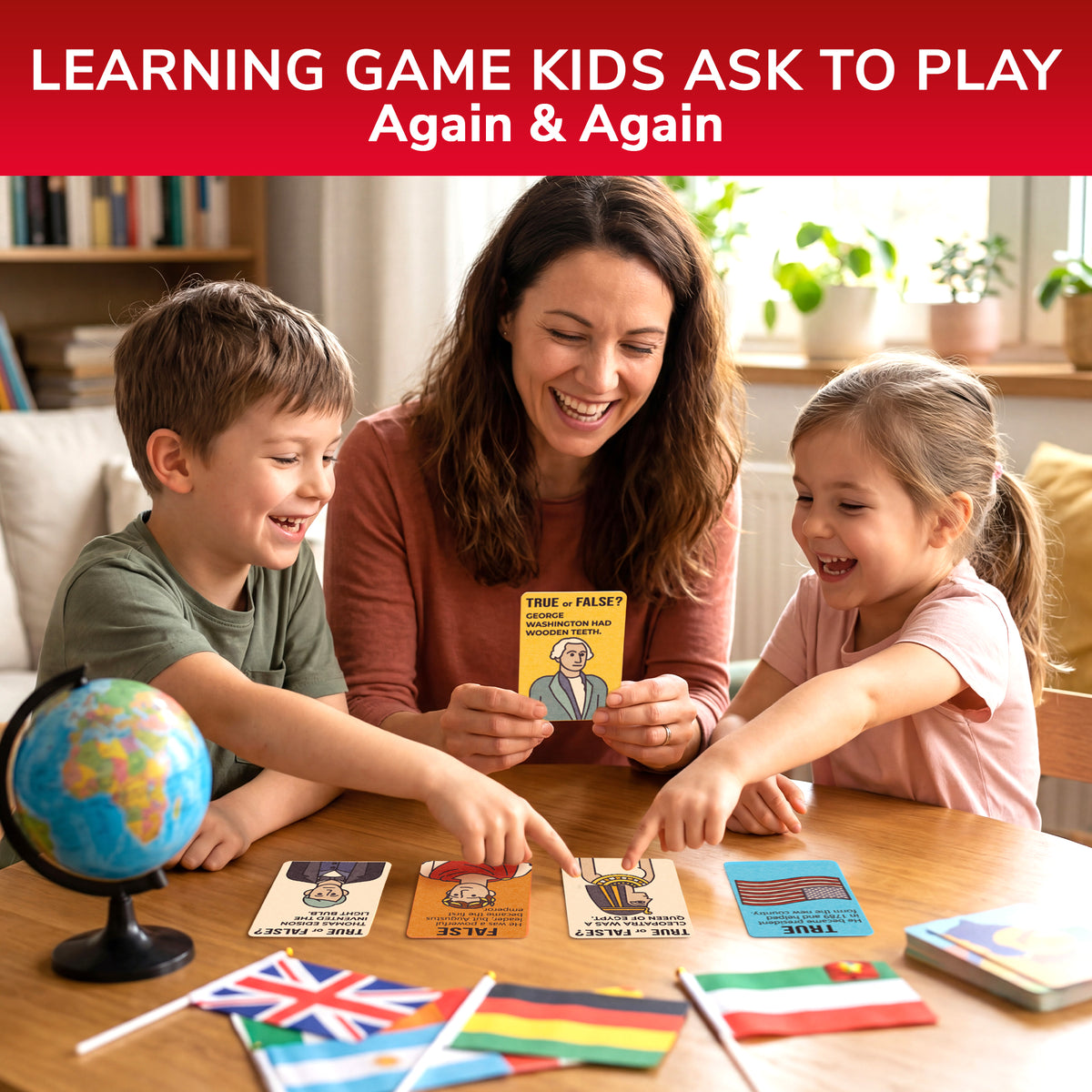Trivia Card Game for Kids – History Facts & World History