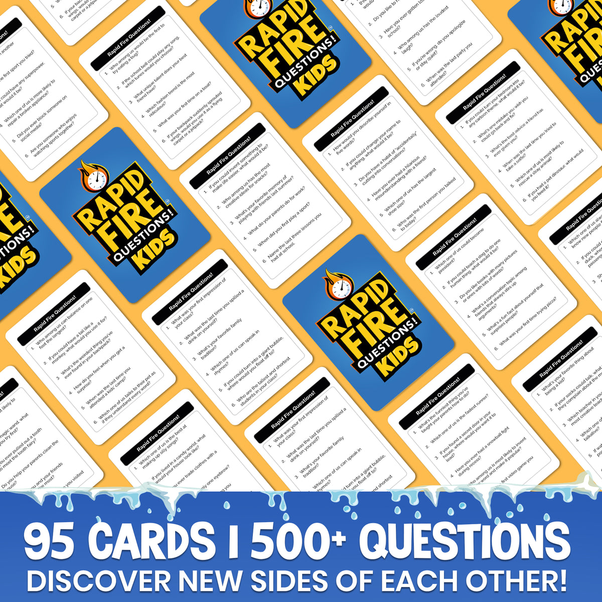 Rapid Fire Conversation Cards Game for Kids I 95 Cards