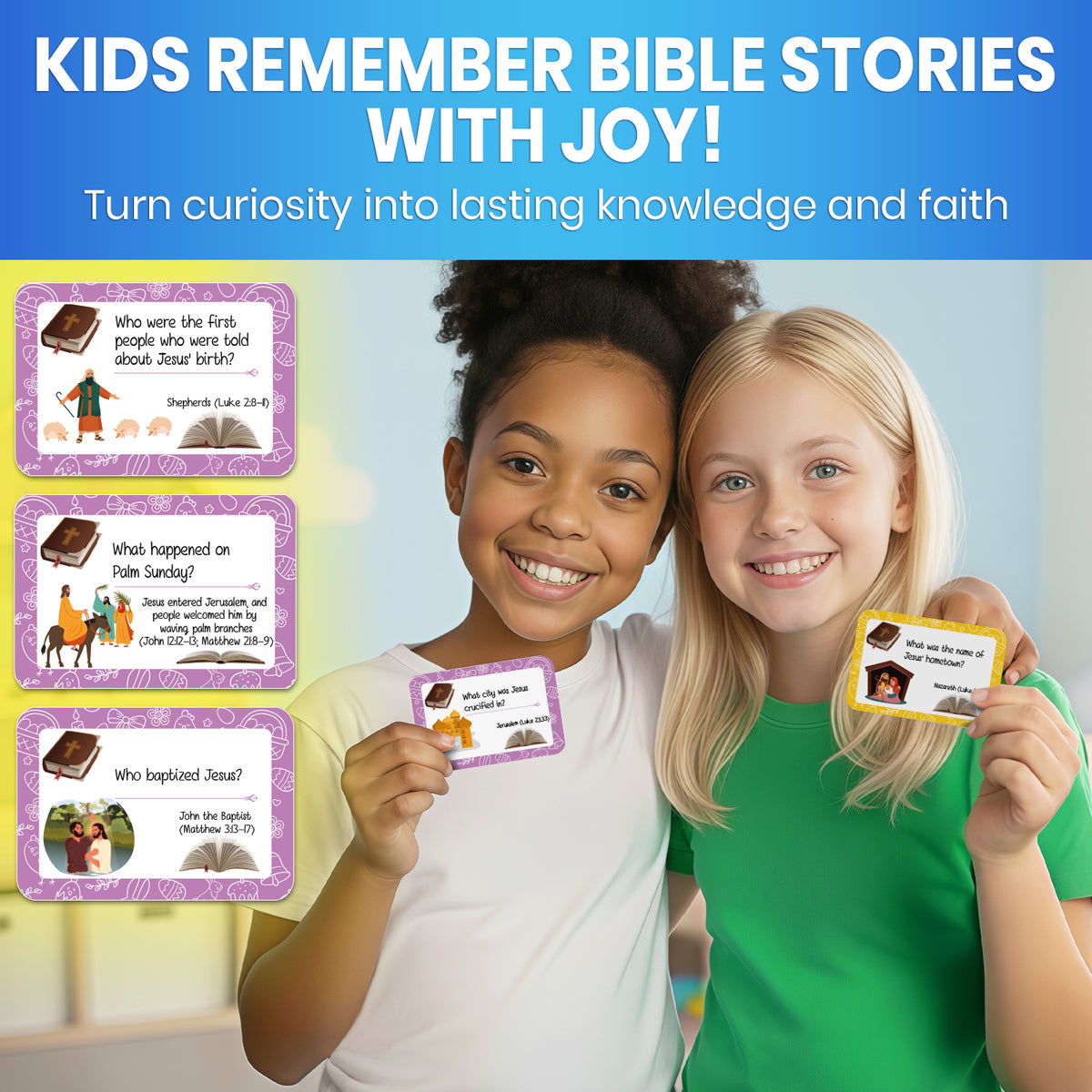 Bible Trivia Game - 300 Engaging Questions for Kids & Families