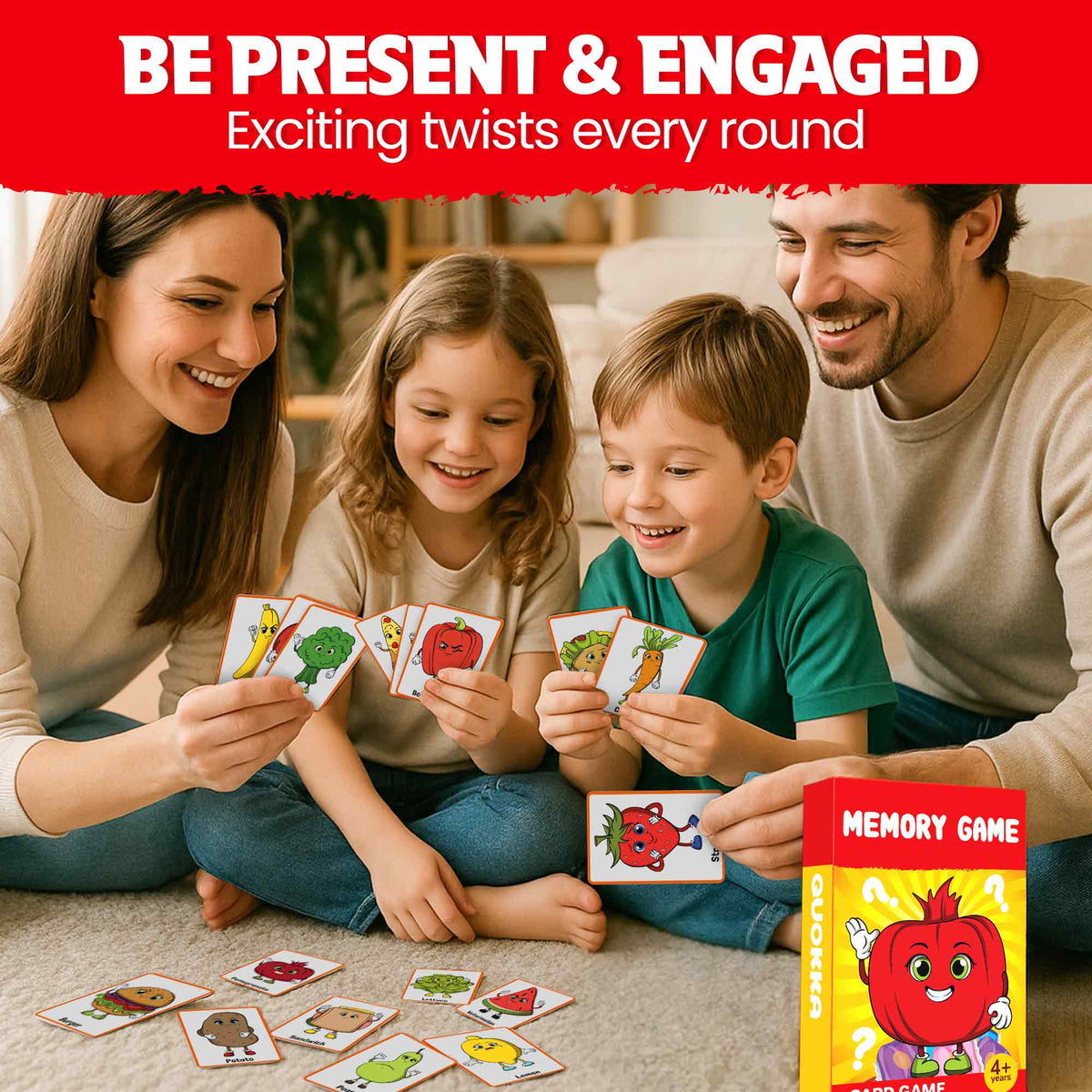 Memory Card Game for Kids Ages 4–8 Educational & Engaging Fun Game