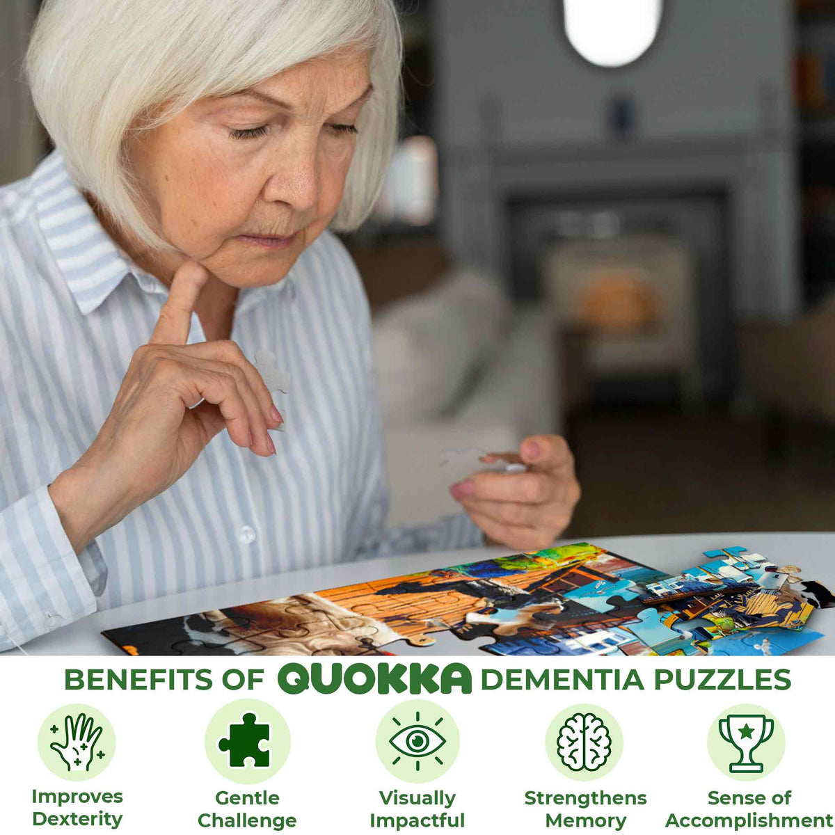 100 Pcs Dementia Puzzles for Elderly | 3 Alzheimers with Animals