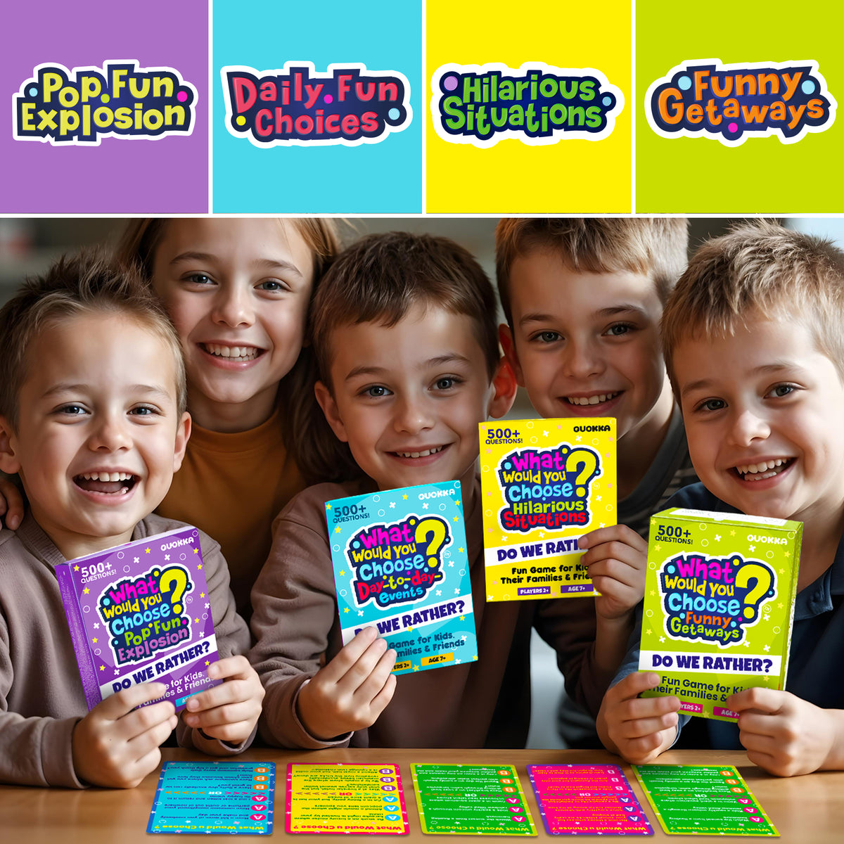 Card Game What Would You Choose? Day to Day Events for Kids & Family