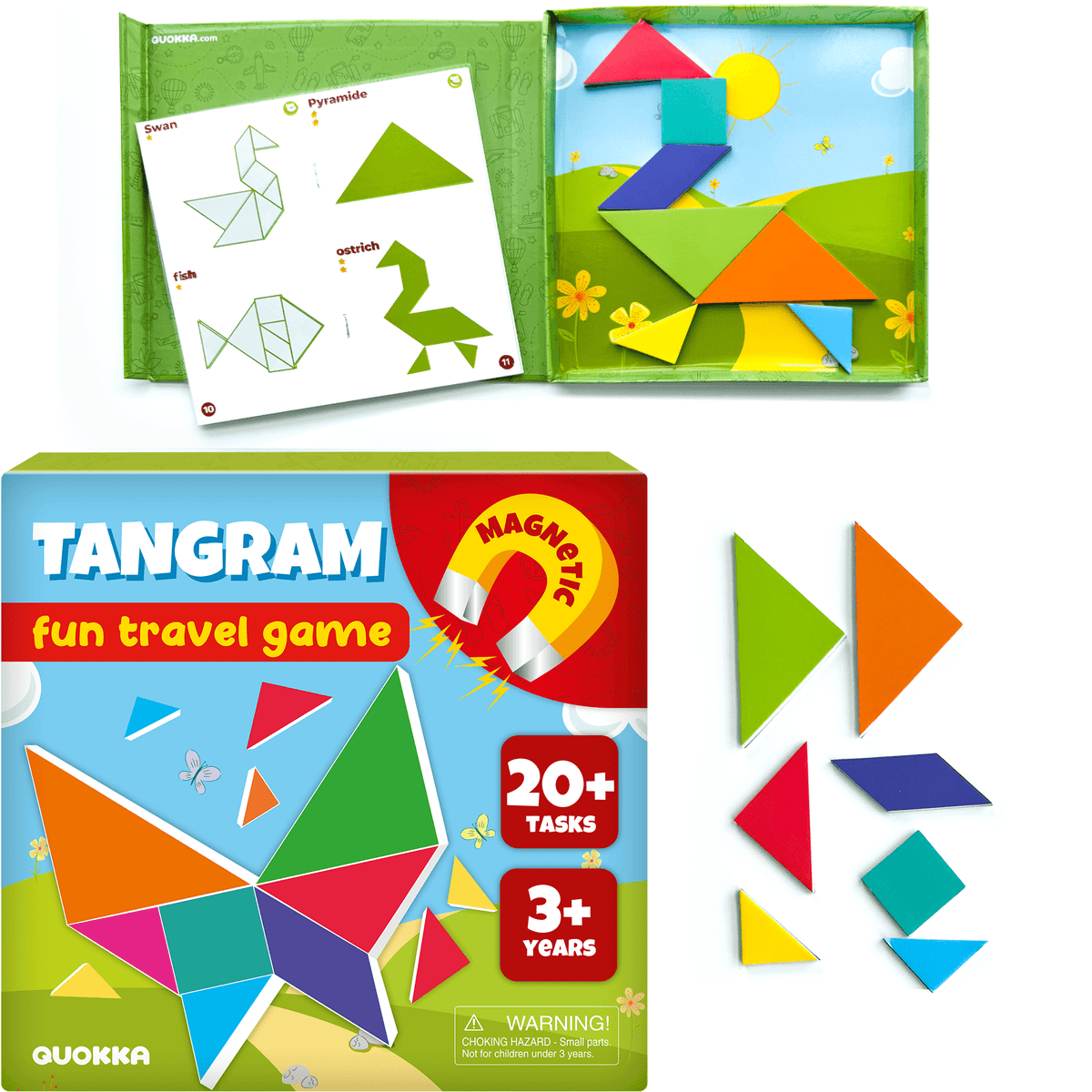 QUOKKA Tangram Magnet Game for Kids 3-5