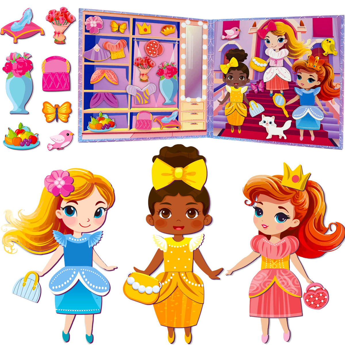 Magnetic Dress-Up Doll Game for Kids