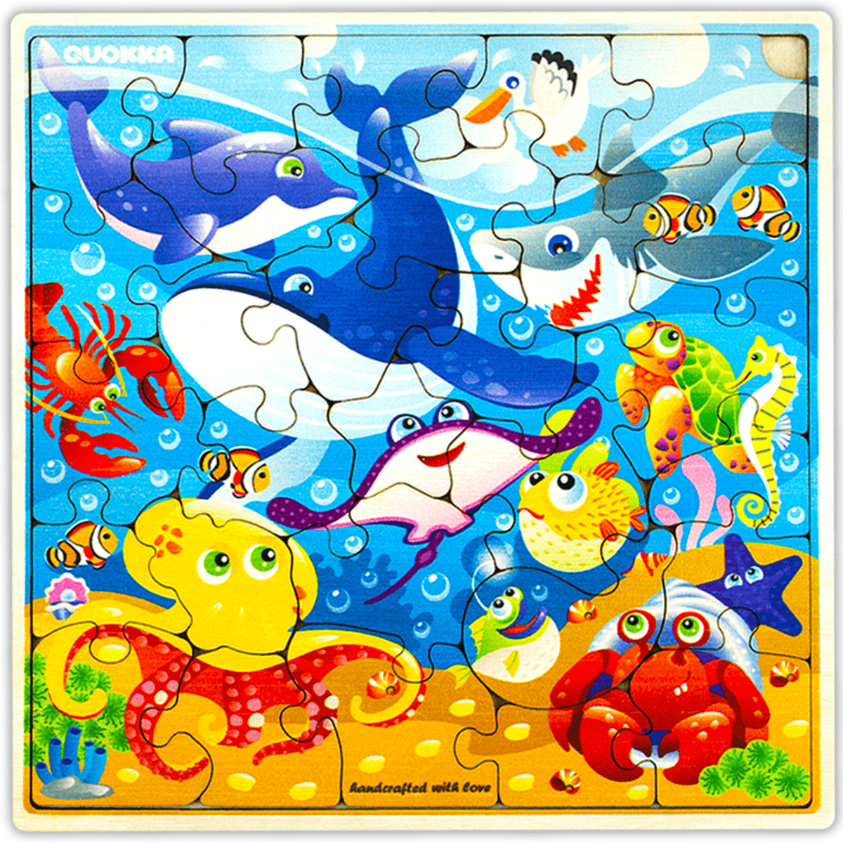 28 Pieces Wooden Puzzles Ocean