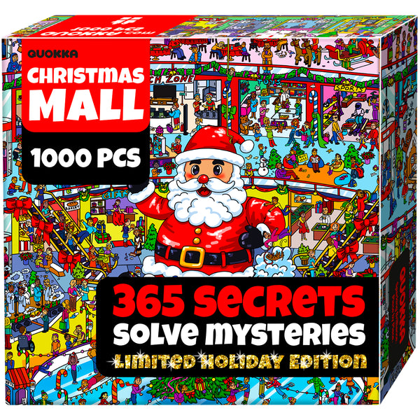 1000 Pcs Puzzle for Adults with Hidden Tasks - Christmas Mall