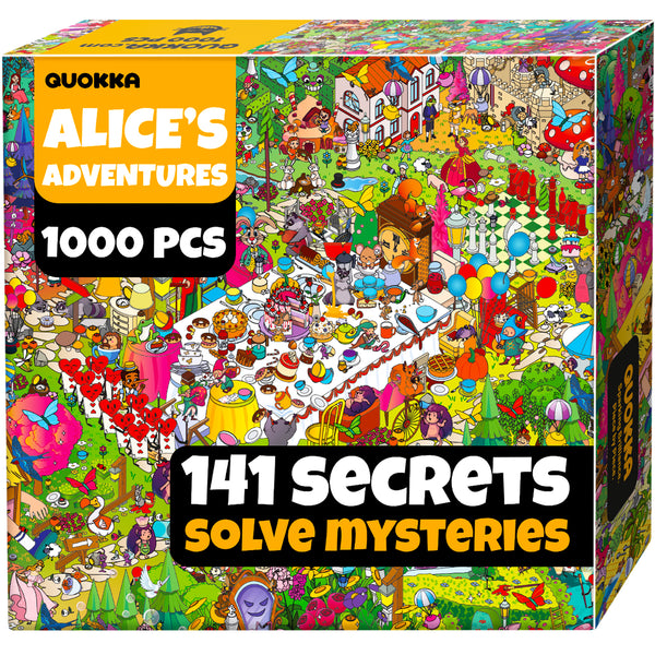 1000 Pcs Puzzle for Adults with Hidden Tasks | Alice in Wonderland