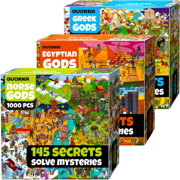 Set 3x1000 Pcs Puzzle for Adults of Ancient Myths and Legends