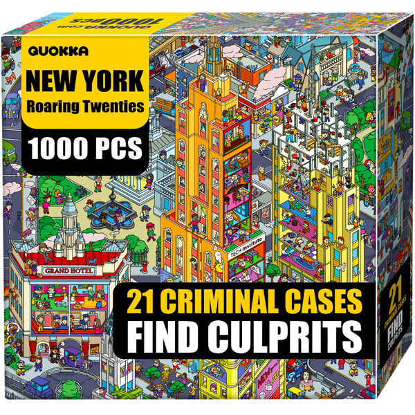 1000 Pcs Puzzle for Adults Detective with 21 Cases - New York