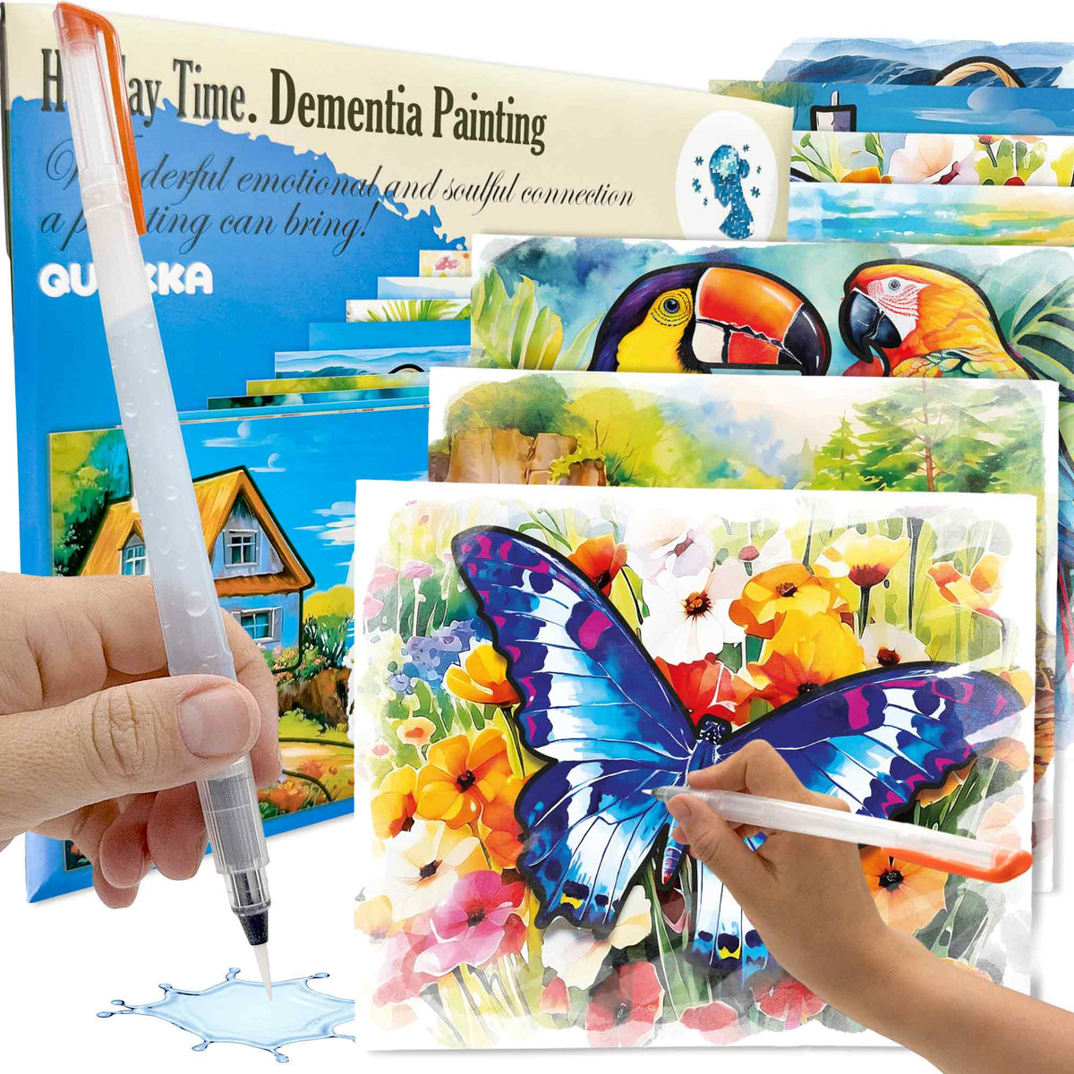 Water Painting Dementia Activities for Seniors