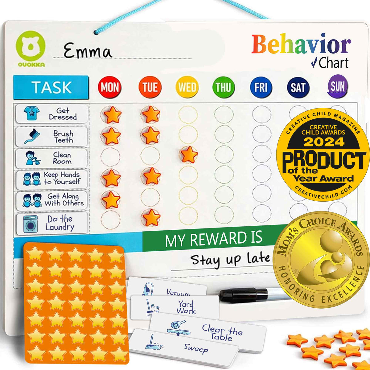 Chart to Finish Behavior Magnetic Wall Chart Poster