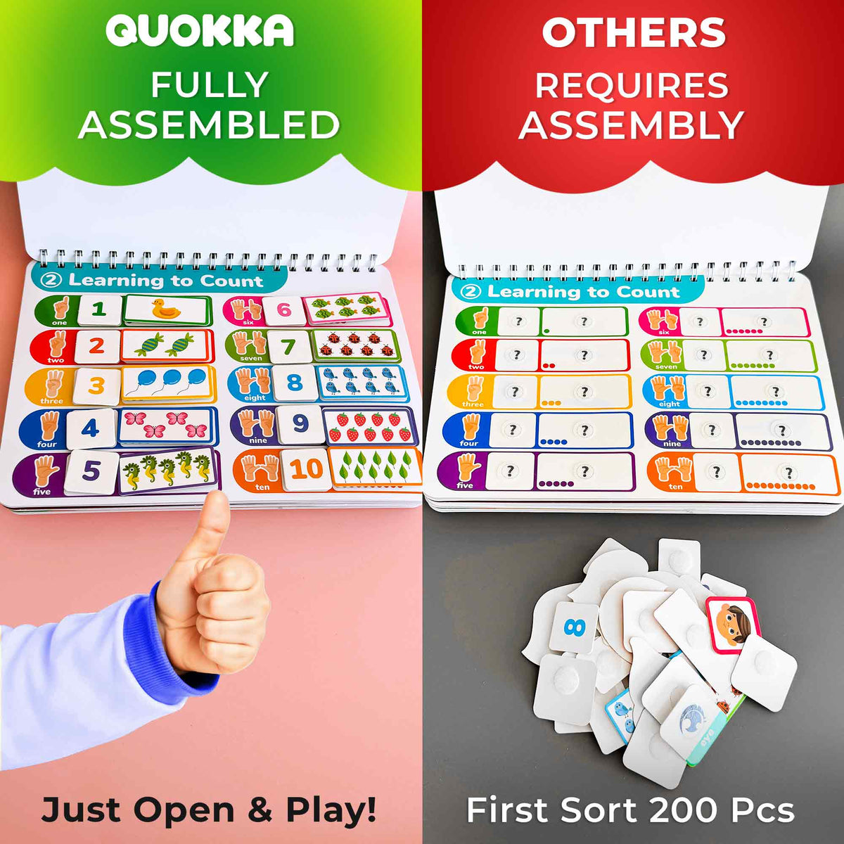 Montessori Busy Book for Toddlers |  Activity Book with Interactive Pages