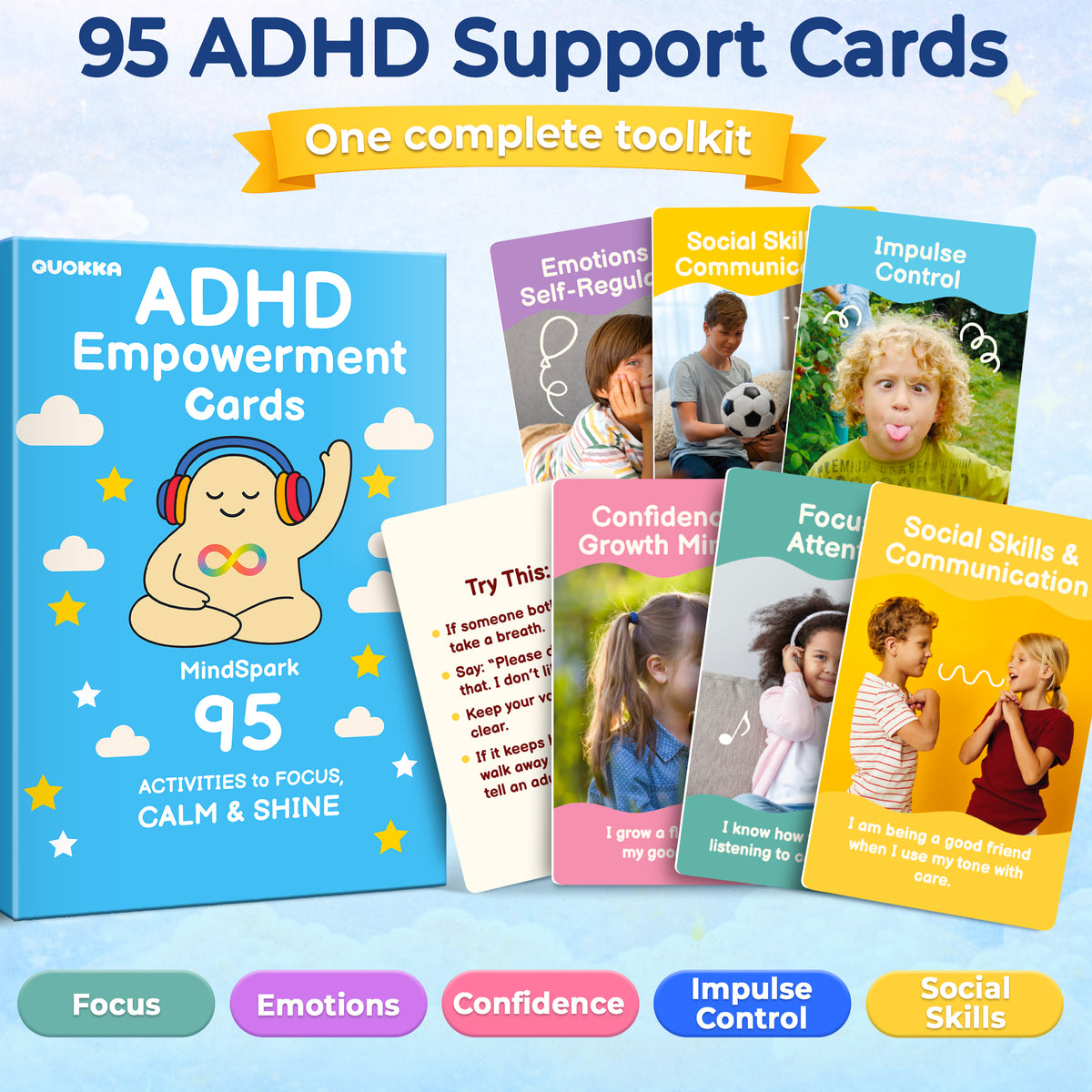 Emotional Regulation Cards for Kids – ADHD Focus & Calm Deck