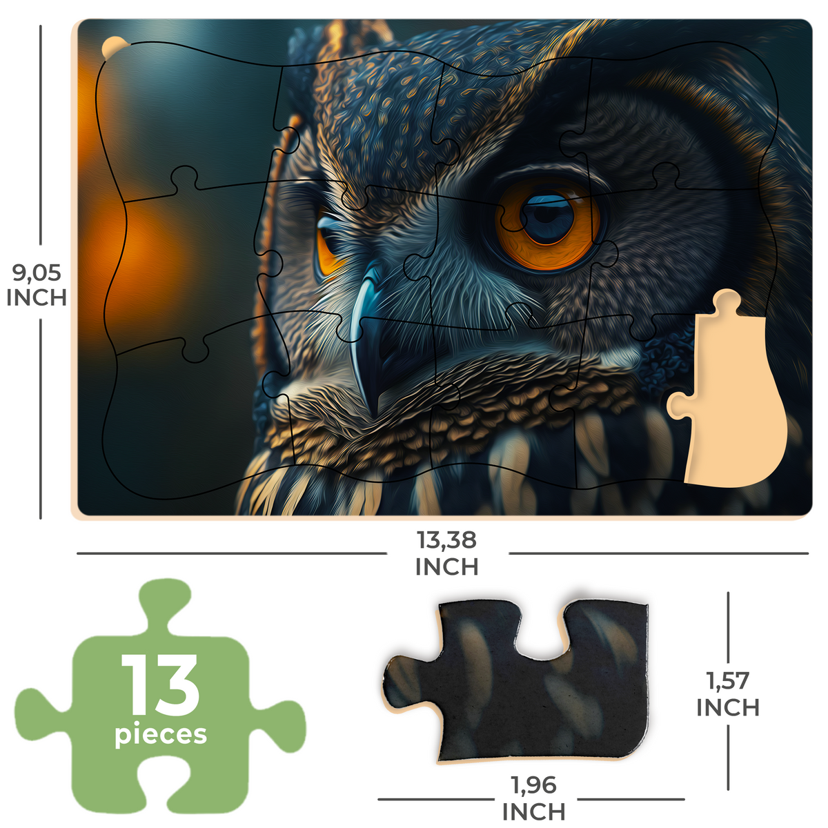QUOKKA 13 Piece Dementia Puzzles for Elderly | 3 Alzheimers Jigsaw Puzzle Games for Adults with Birds, Cat, and Dog