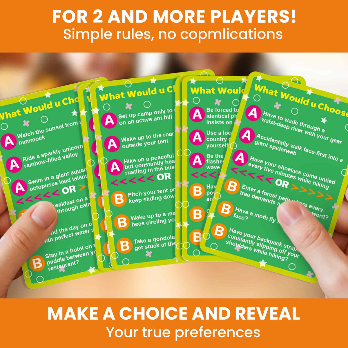 Card Game What Would You Choose? Getaways for Kids & Family