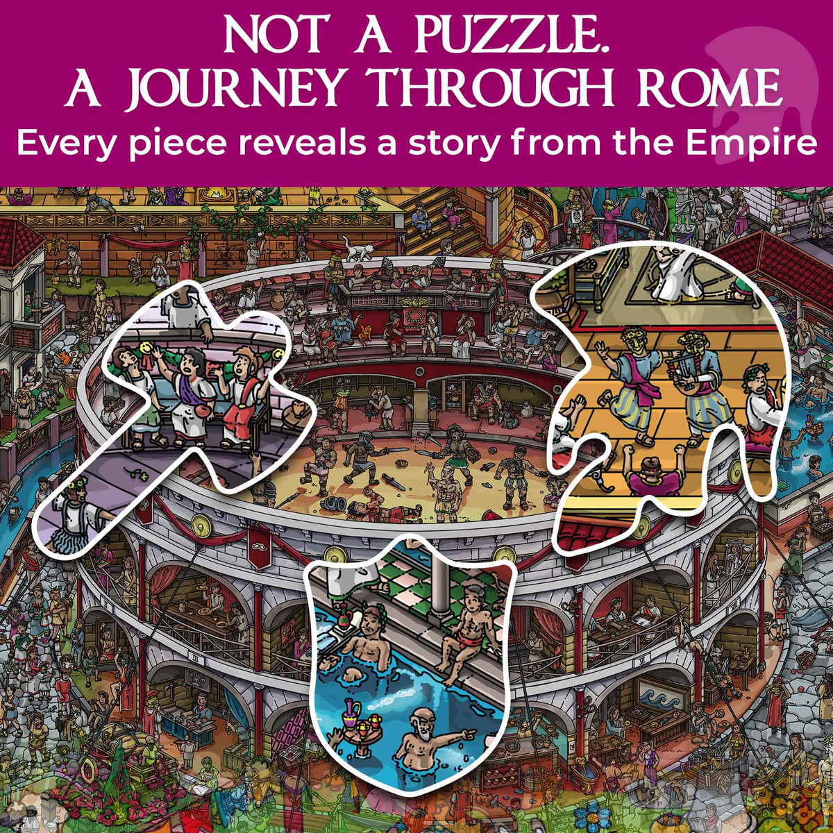 1000 Pcs Puzzle for Adults with Hidden Tasks | Roman Empire