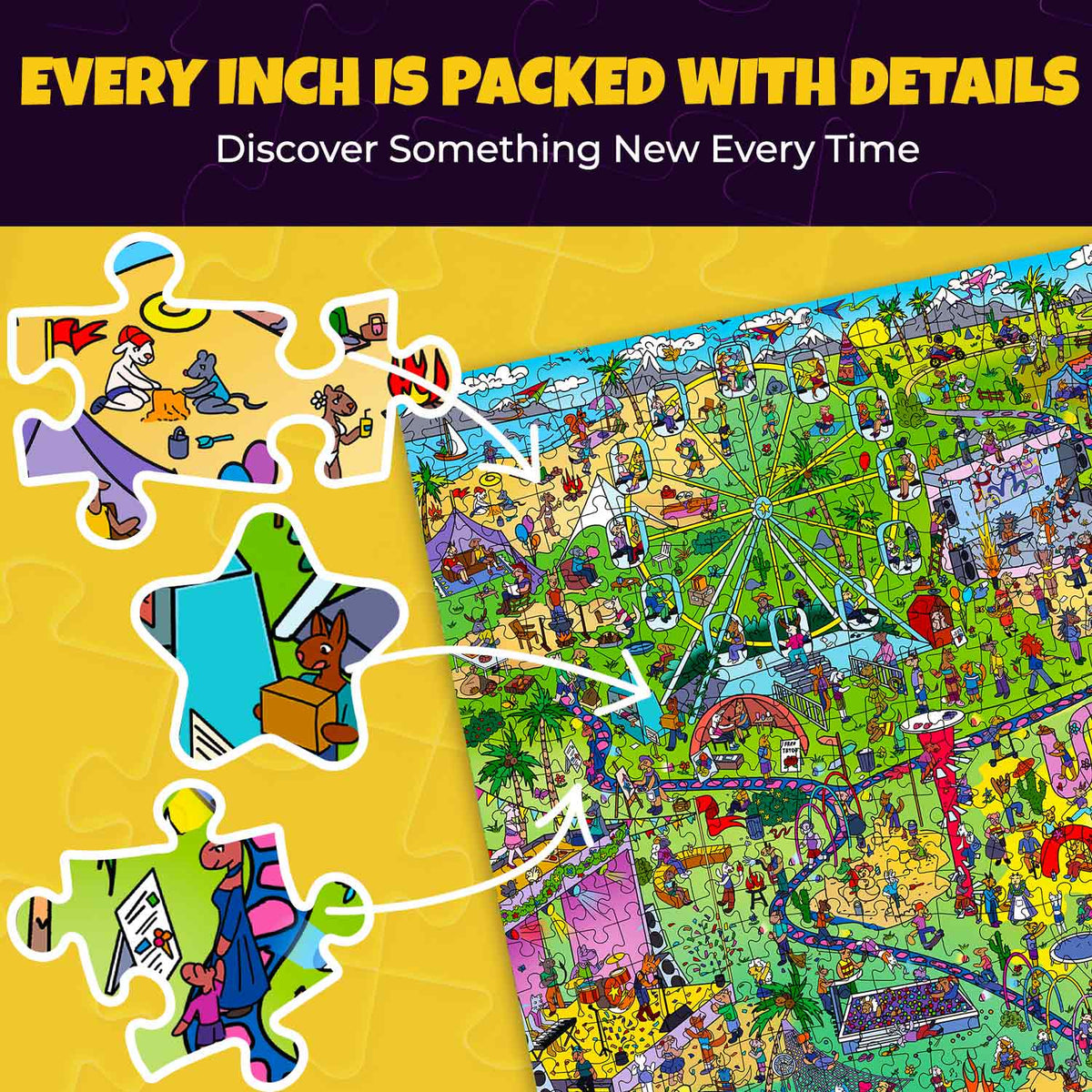 Bundle Set 6x1000 Piece Puzzle for Adults with Hidden Secrets
