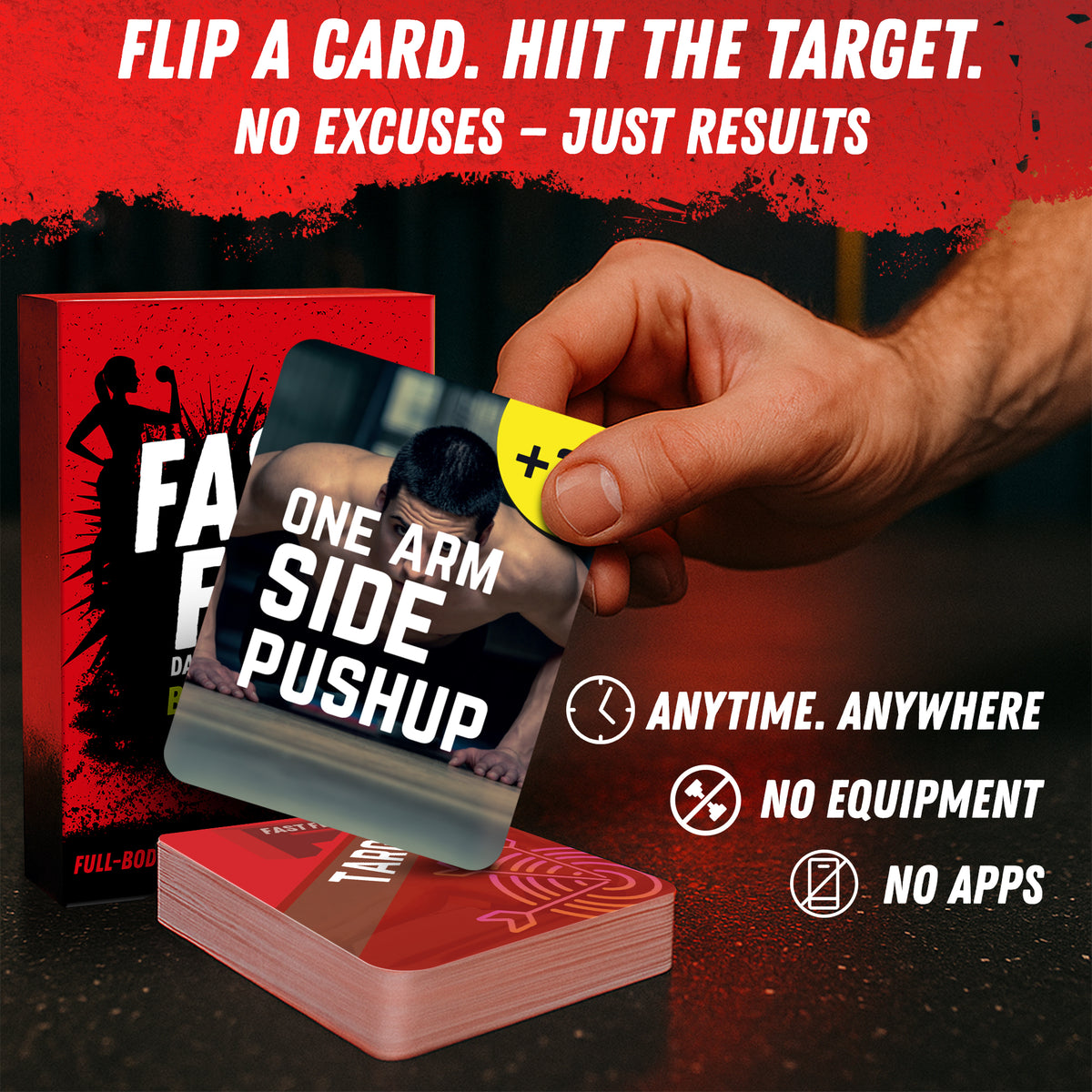 Fast Fit Beast Mode Workout Cards – 120 Fitness Deck for Full Body