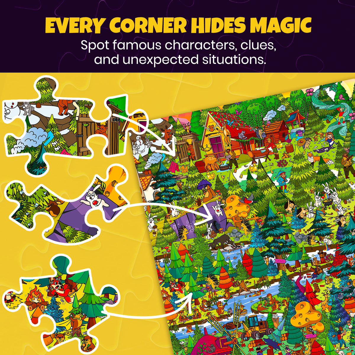 Set 3x1000 Pcs Puzzle for Adults Seek&See Fairy Tales