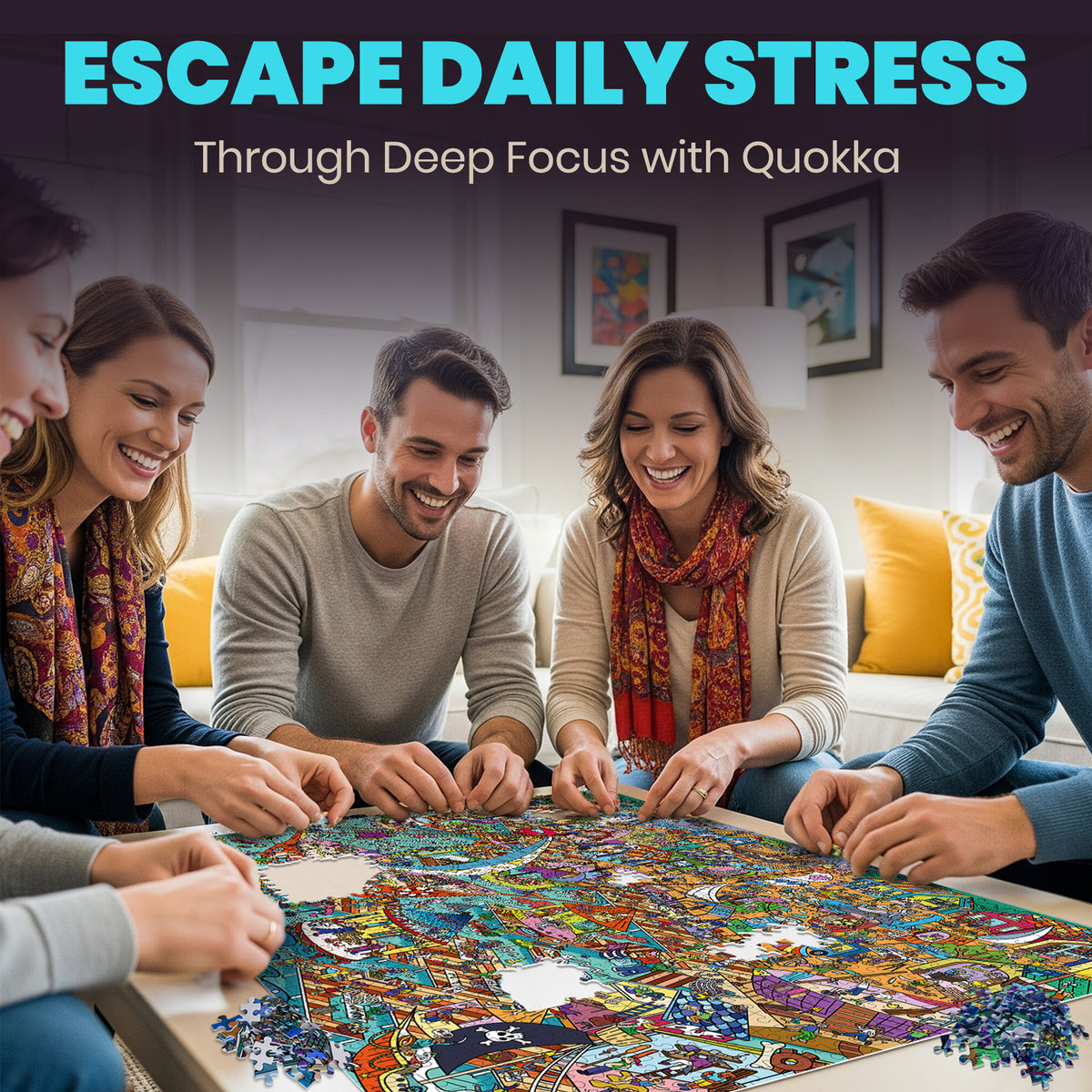 1000 Pcs Puzzle for Adults with Hidden Tasks | Furfloat Kingdom