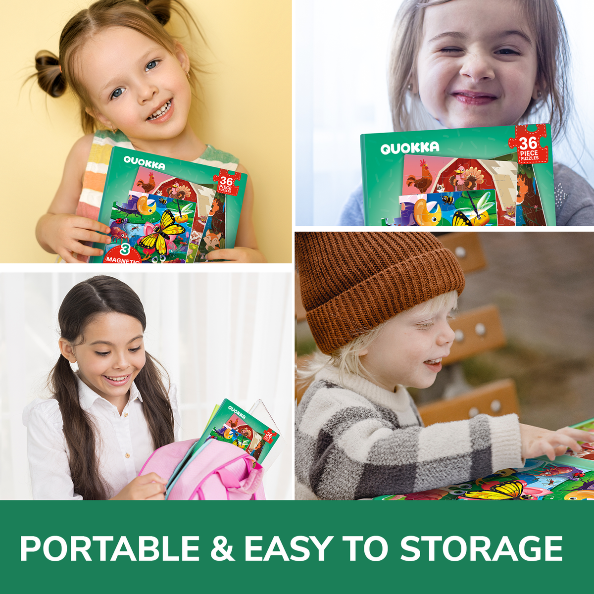 Magnetic Book 36 Piece Puzzles for Kids