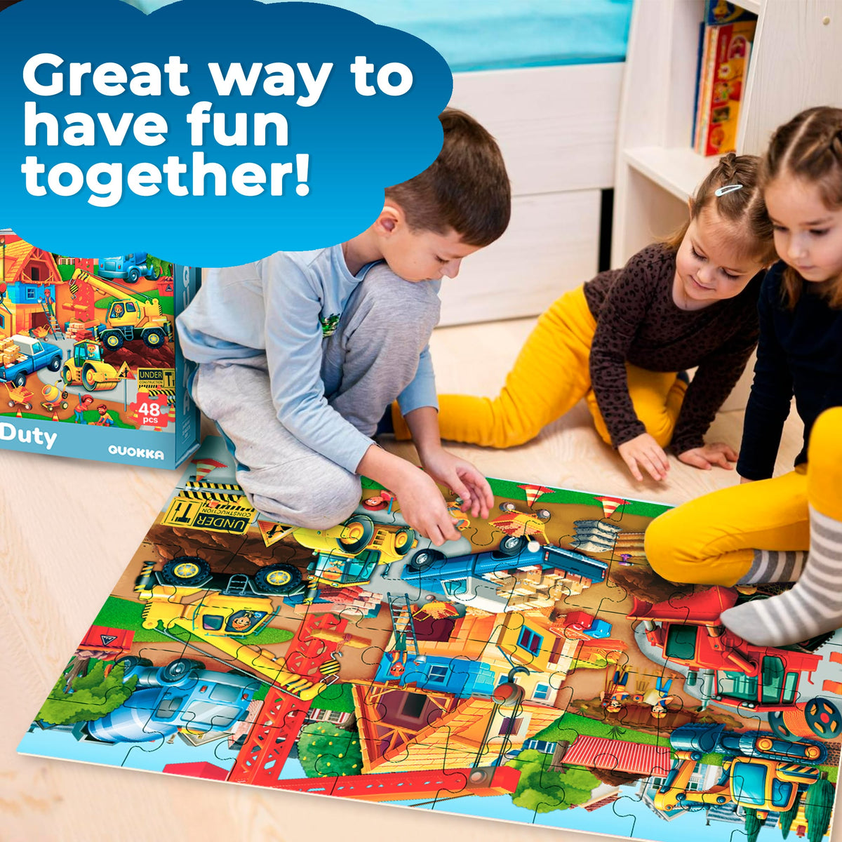 2x3 FT Giant Floor Puzzles for Kids | Construction