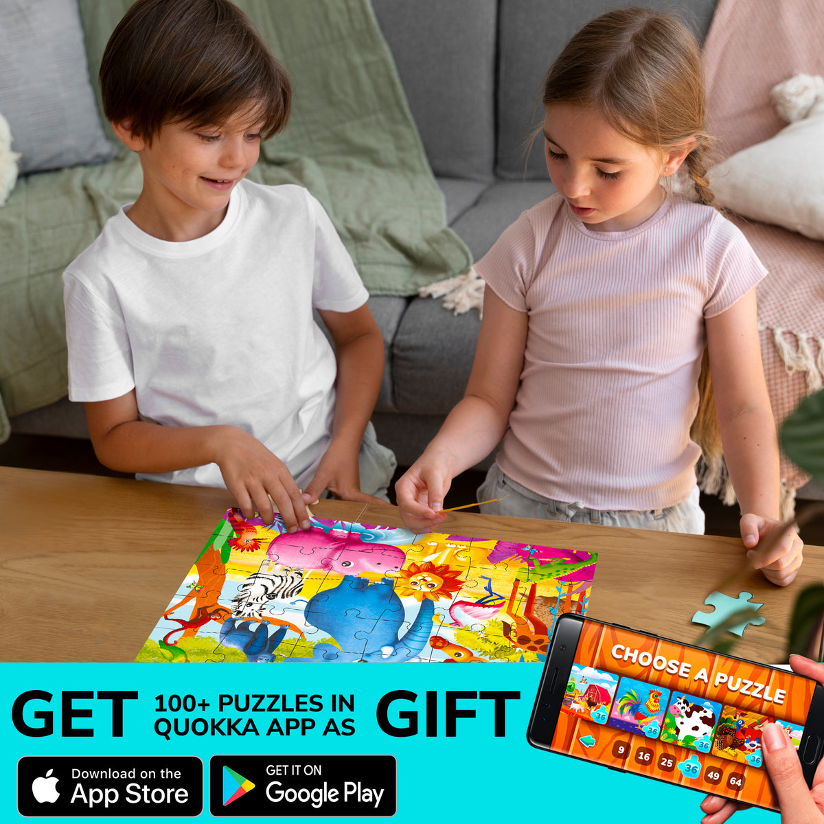 30 Piece Puzzles for Kids | Forest,  Ocean & Africa Animals