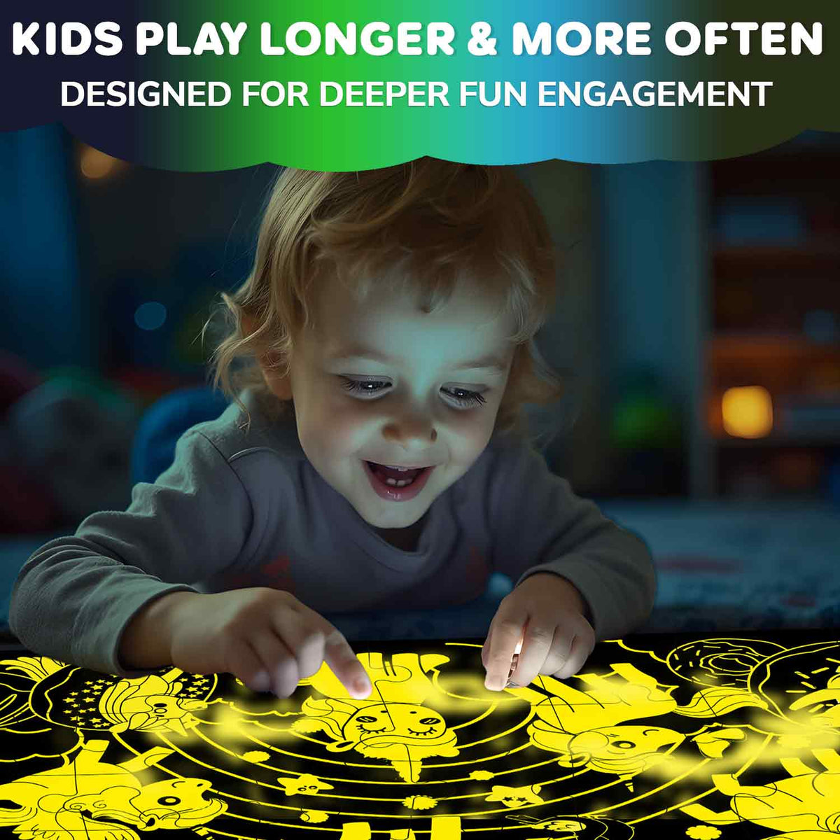 Fun learning activity kids play longer the dark jigsaw