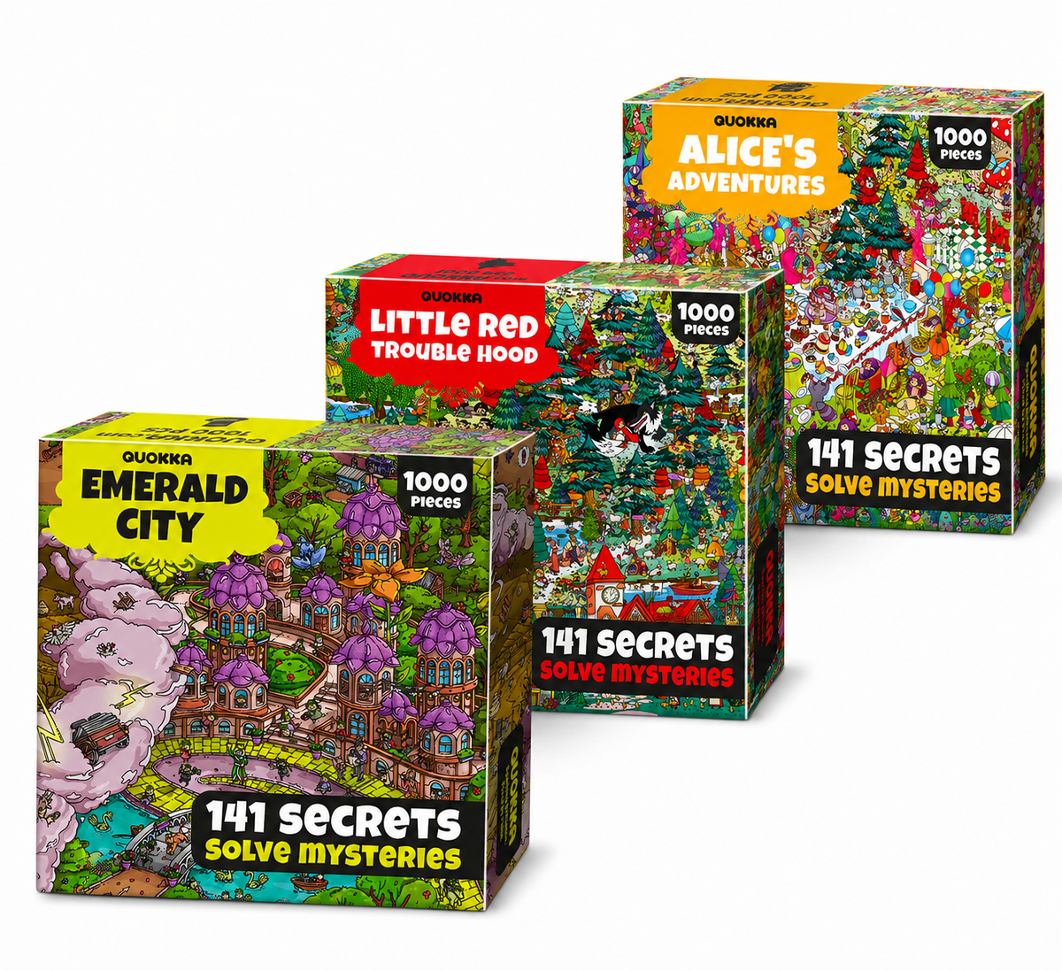 Set 3x1000 Pcs Puzzle for Adults Seek&See Fairy Tales